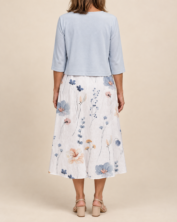Philippa - Floral Dress &amp; Cardigan Set, back view