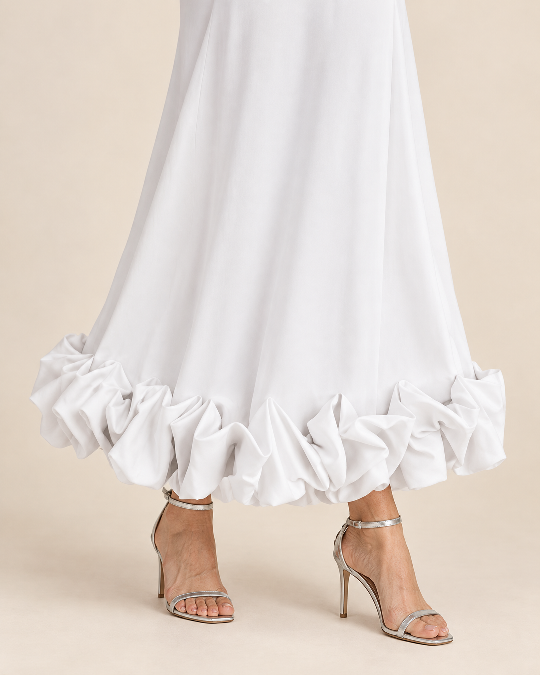 Rosine - Ruffle Hem Cami Maxi Dress, ruffle detail